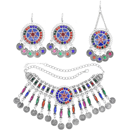 Afghan Rhinestone Vintage Jewelry Set